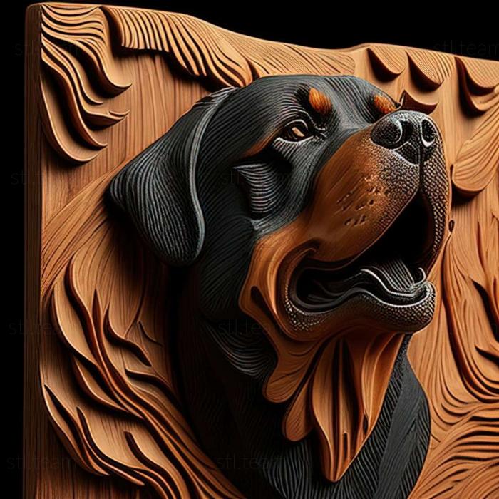 3D модель Ротвейлер собака (STL)